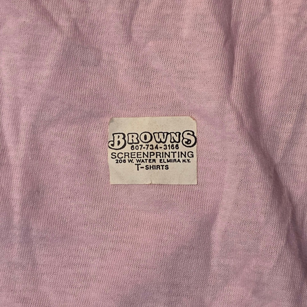 Vtg 1989 Screen Stars Ultraflight Flight Farm Pink Graphic T-Shirt Large Retro - Picture 8 of 8